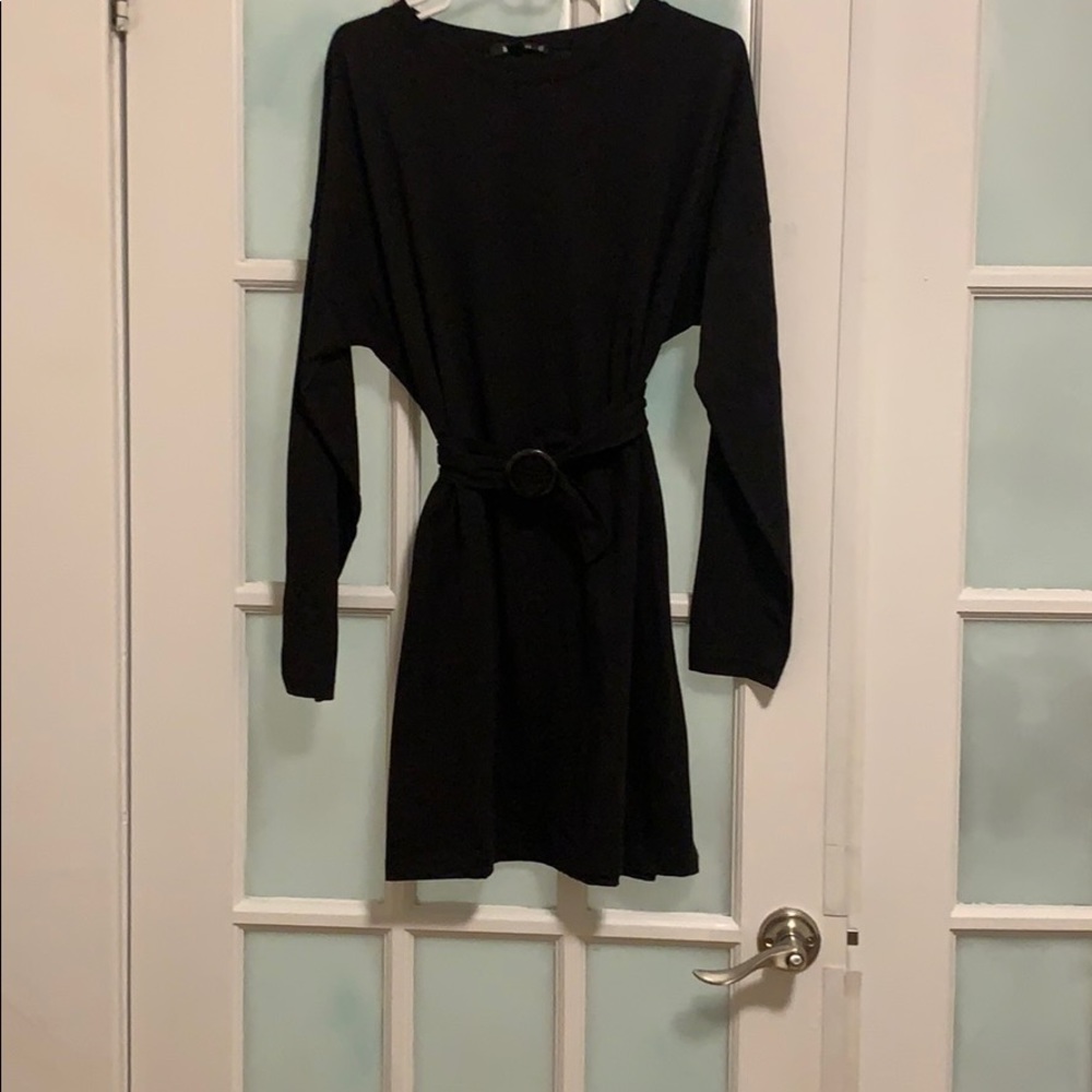 Missguided Belted T-Shirt Dress
